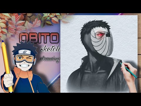 “Obito Uchiha Realistic Pencil Sketch | Naruto Anime Art | Pencil Drawing by Nikunj Art Room”