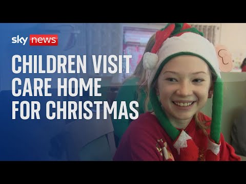 Children meet their care home pen pals for Christmas