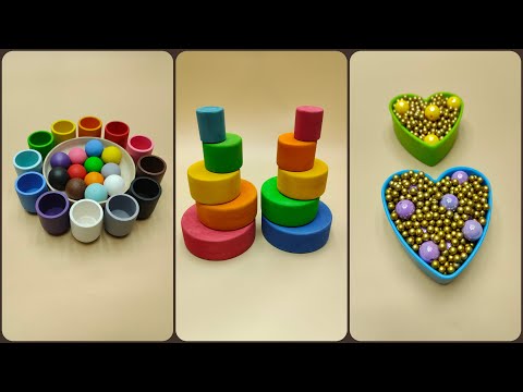 Hypnotic Bead Reversal, Xylophone Magic, Sorting Balls, ASMR Bead Tower, Marble Run Relaxation