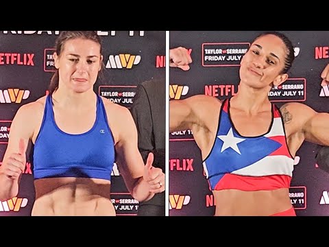 Katie Taylor vs Amanda Serrano WEIGH-IN | 135.8 lbs vs 136.0 lbs for Trilogy