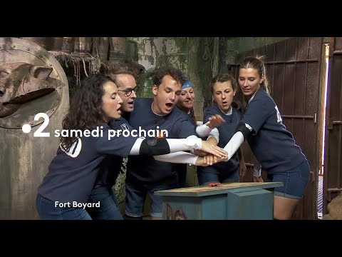 Fort Boyard, les candidats du 6 août 2022 : Théo Curin, Cindy Sander, Nicole Ferroni, Damien Théve