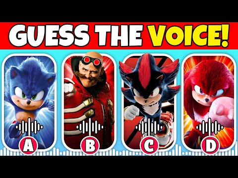 Guess🦔 SONIC THE HEDGEHOG 3 Movie Characters By Their Voice🔊! | Dr. Eggman, Shadow