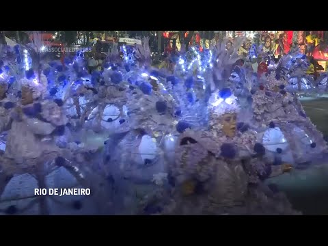 Six of Rio’s 12 top samba schools perform during spectacular Carnival parade