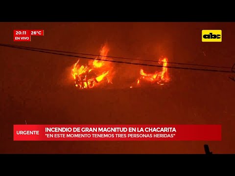 Incendio de gran magnitud en la Chacarita