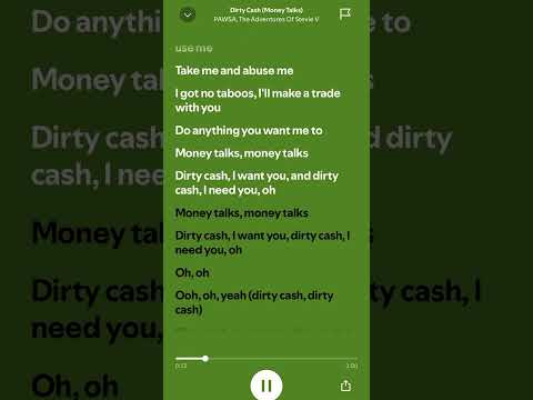 Dirty Cash(Money talks)- PAWSA, The Adventure Of Stievie V #lyrics #spotifyclone #songlyrics