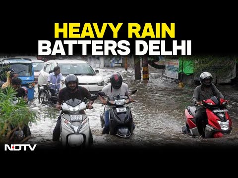 Delhi Rains | Delhi Experiences Heavy Rainfall, Waterlogging At Several Places | LIVE