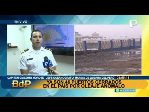 Marina de Guerra confirma 77 puertos cerrados en el país por oleaje anómalo