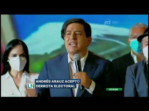 Andrés Arauz aceptó su derrota y felicitó al presidente electo Guillermo Lasso