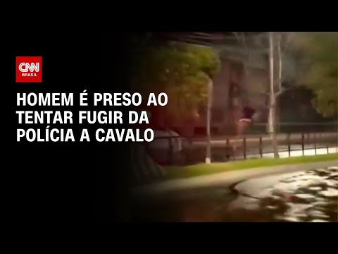 Homem é preso ao tentar fugir da polícia a cavalo | CNN 360°