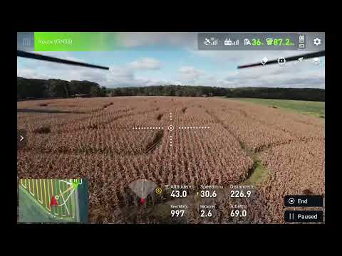 Spreading Seed over a Corn Maze with a Drone