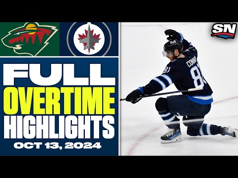 Minnesota Wild at Winnipeg Jets | FULL Overtime Highlights - October 13, 2024