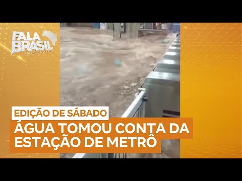 Metrô realiza drenagem da água que inundou estação Jardim São Paulo