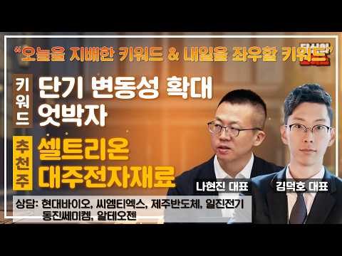 연휴 교차, 단기 변동성 확대 / 단기 매매 집중 VS 엇박자 / 주도주 탐색 #현대바이오 #씨엠티엑스 #제주반도체 #일진전기 #동진쎄미켐 #알테오젠 #당신의초이스