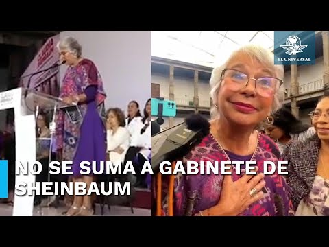 Descarta Olga Sa?nchez Cordero integrarse al gabinete de Claudia Sheinbaum