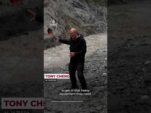 Nepal rescuers search hydropower tunnels for survivors | AJ #shorts