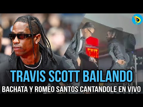 Romeo santos puso a bailar bachata a el artista americano Travis Scott Video viral en redes sociales