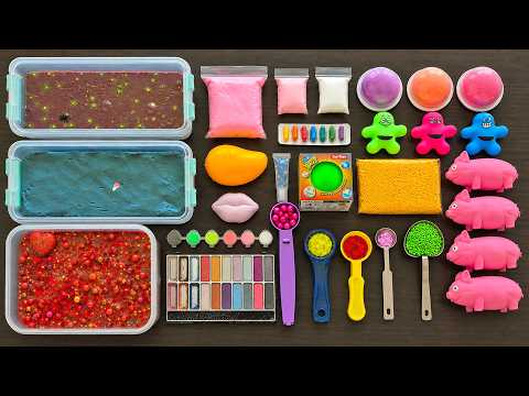 Making Super Relaxing Slime Smoothie by Mixing all used Slimes Together