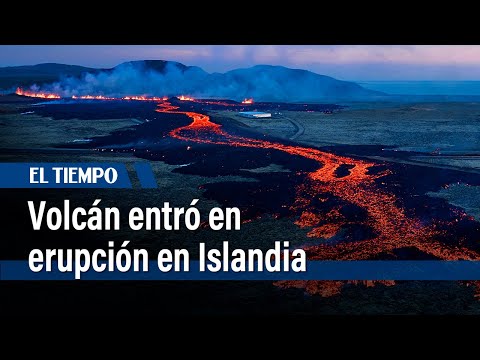 Un volcán entró en erupción en Islandia y puso en riesgo a un pueblo pesquero | El Tiempo