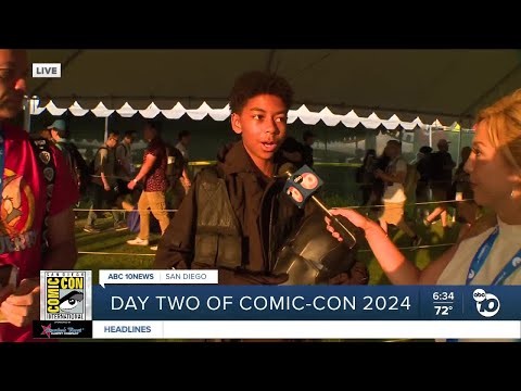 Young comics fan shows off his self-made character and costume