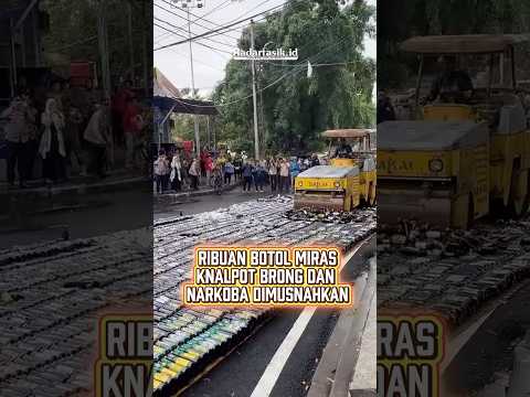 Ribuan Botol Miras, Knalpot Brong dan Narkoba Dimusnahkan #radartasikid #radartasikmalaya