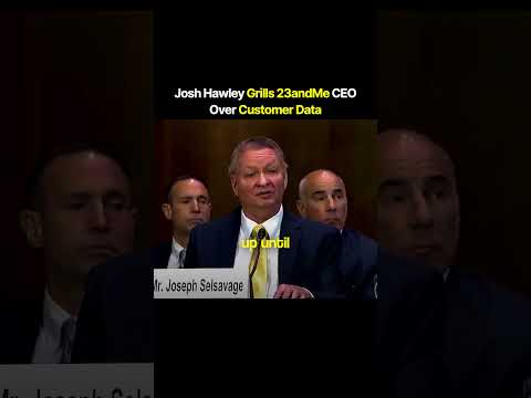 Josh Hawley Grills 23andMe CEO Over Customer Data