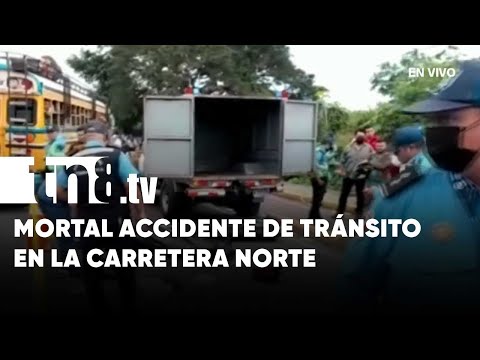 Fuerte choque acaba con la vida de motorizado en Carretera Norte, Managua - Nicaragua