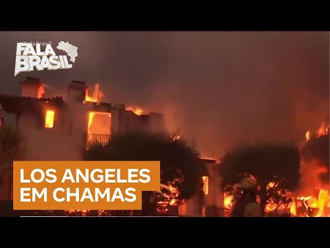 Brasileiras saem às pressas de casa após avanço das chamas em Los Angeles