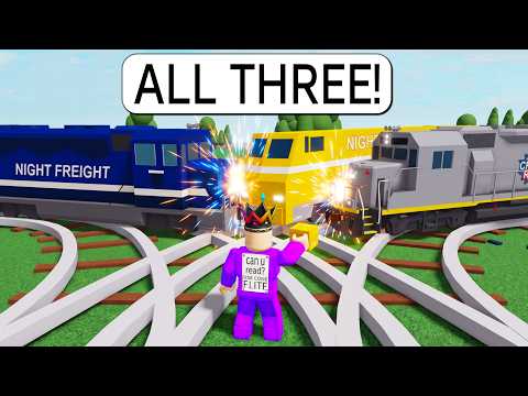 I Blocked EVERY Train Track on Roblox BUT THREE TRAINS Collide at Once