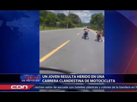 Un joven resulta herido en una carrera clandestina de motocicleta