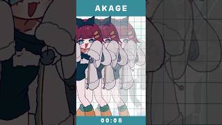 【赤毛meme】歴代衣装で描いてみた🧶#手描き #AKAGE #アニメ #編井うも #vtuber