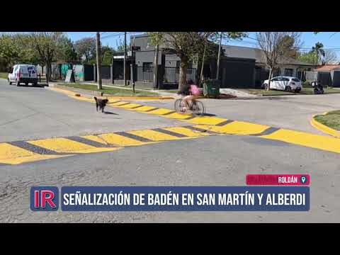 Señalización de calles en la zona urbana roldanense