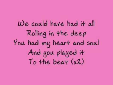 Adele - Rolling in the Deep - lyrics