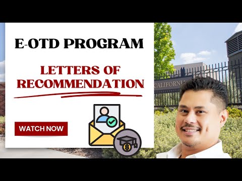 USC Chan Admissions: E-OTD Program Letters of Recommendation