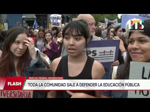 Multitudinarias marchas en Santa Fe y Rosario en defensa de la Universidad Pública