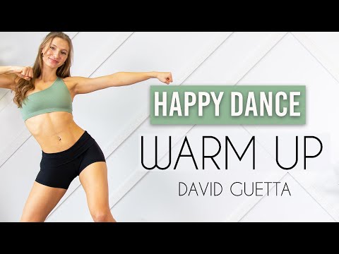 HAPPY DANCE WARM UP - Easy, Follow Along, No Equipment (David Guetta - Would I Lie To You)