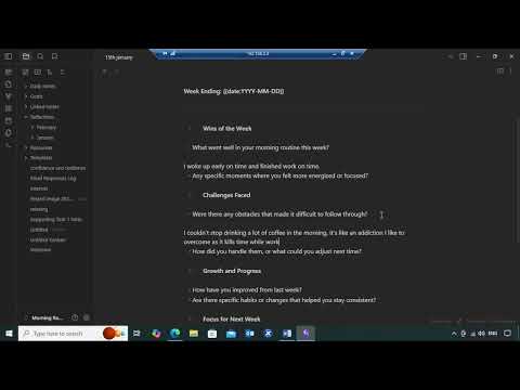 How to do Monthly Reflection in Obsidian.