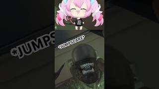 Chibi gets JUMPSCARED by the XENOMORPH ... #shorts #chibidoki #vtuber