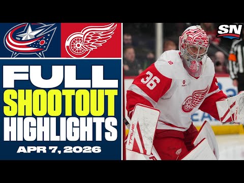 Columbus Blue Jackets at Detroit Red Wings | FULL Shootout Highlights - April 7, 2026