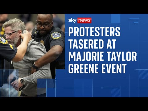 Protesters disrupt Marjorie Taylor Greene town hall