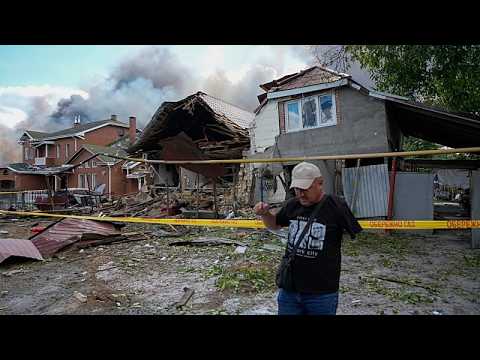 Russia’s overnight drone barrage ignites fires across Ukrainian cities