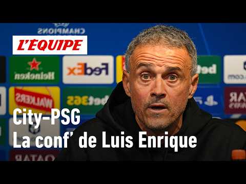 Manchester <strong>City</strong> - PSG : "Je suis fatigué du Ballon d'Or" - La conf' <strong>de</strong> Luis Enrique