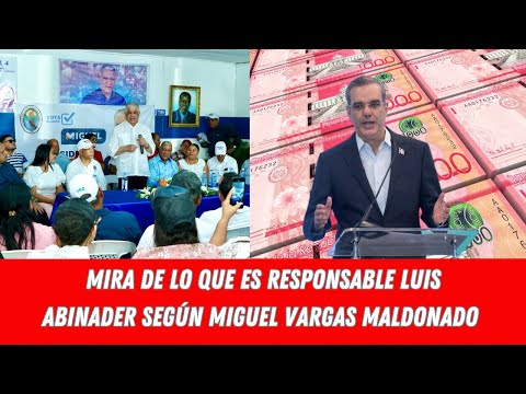 MIRA DE LO QUE ES RESPONSABLE LUIS ABINADER SEGÚN MIGUEL VARGAS MALDONADO