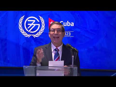 Conferencia de prensa del canciller de Cuba con motivo de la Cumbre del G77 y China