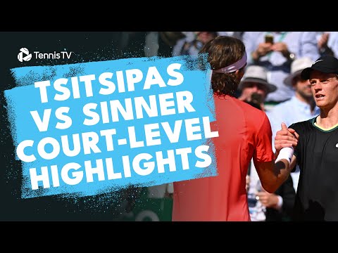 Court-Level Highlights: Stefanos Tsitsipas vs Jannik Sinner 🔥 | Monte-Carlo 2024