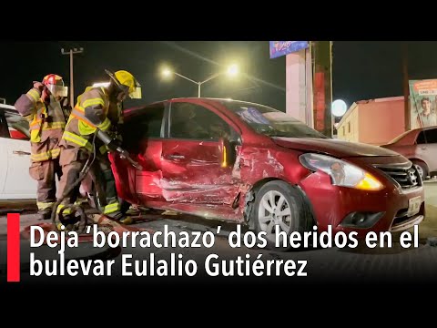 Deja ‘borrachazo’ dos heridos en el bulevar Eulalio Gutie?rrez