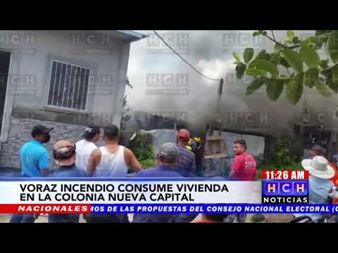 ¡Pavoroso incendio arrasa vivienda en col. Nueva Capital!