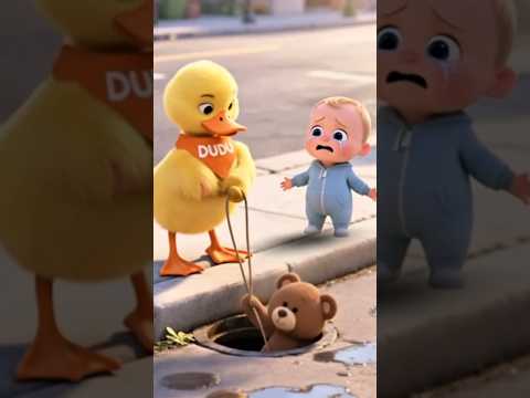 Dudu the Duck and the Teddy Bear Rescue. #cute3danimation #duck .#shorts