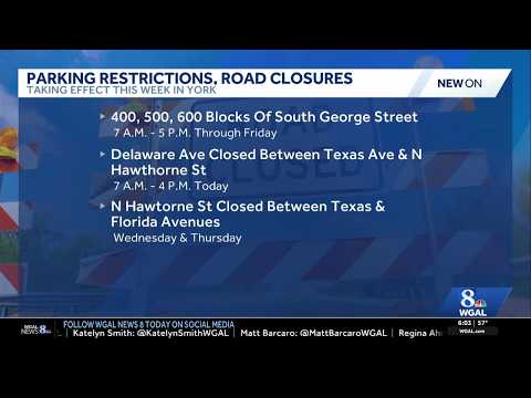 York City announces parking restrictions, road closures as crews begin construction