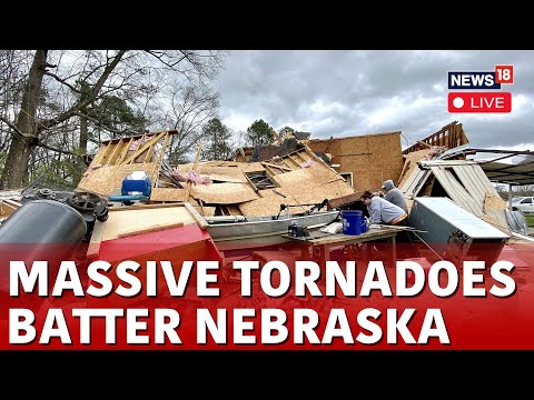 Nebraska Tornado LIVE Visuals | Tornado Rips Through Nebraska As Storms Warnings Issued Across US