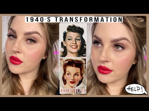 *decades series* 1940s hair & makeup tutorial 🥀 vintage transformation